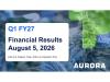 Aurora Cannabis to Host First Quarter 2027 Investor Conference Call