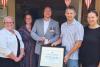 Falkland man honoured in visit from veterans affairs minister