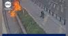 Watch: New Video Shows Fire Being Set Outside New York City Building