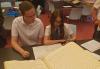 Students explored documents more than 100 years old during history trip