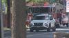 DC firefighter airlifted after being hit by ladder truck in Southwest area A D.C. firefighter was airlifted to the hospital after being struck by a ladder truck while crews were on the scene of a building fire in Southwest on Thursday.
