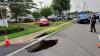 Sinkhole opens up on Route 18 in East Brunswick, New Jersey