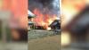 Fire tears through Indonesian village in West Java