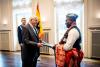 Enang presents Letters of Credence to German President 