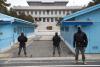 N. Korea covers inter-Korean border building in screens for renovation