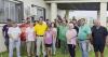Saipan Mayor Ramon “RB” Camacho with his family and other supporters at the election commission office in Susupe on Friday afternoon, July 24, 2026.