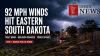 92-Mile-Per-Hour Winds Batter Eastern South Dakota