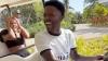 Arsenal transfer target Vinicius Jr crashes golf cart into flowerbed on luxury holiday leaving girlfriend in hysterics