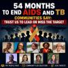 54 months to end AIDS and TB: Communities say “Trust us to lead or miss the target”