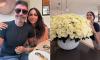 Lauren Silverman shares photos from her luxury Montecito birthday trip as she reveals Simon Cowell treated her to a giant bouquet of white roses, a posh dinner and a visit to Chanel
