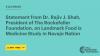 Statement From Dr. Rajiv J. Shah, President of The Rockefeller Foundation, on Landmark Food is Medicine Study in Navajo Nation
