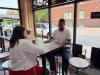 In Detroit, pro-Israel Senate candidate Haley Stevens meets voter for pro-Palestinan rival