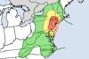 Bullseye of Heavy Rain / Flood Threat over New Jersey, New York, Connecticut