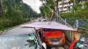 Political Banner Collapses On Parked Car Outside Thane Municipal Corporation Headquarters, Sparks Safety Concerns