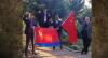 Four people received sentences in Azerbaijan for attempting to hold a procession with Soviet flags.