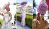 Glamorous Goodwood! Racegoers don sky-high fascinators, florals and feathers for a very colourful Ladies' Day in West Sussex