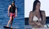 Max Verstappen shows off his hoverboarding skills while on holiday with bikini-clad girlfriend Kelly Piquet on luxury yacht in Sardinia