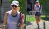 Holly Willoughby hits the padel court in sports shorts and a vest on holiday in Portugal after revealing regrets over not having a fourth child in her 40s