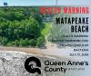 Health Warning Against Swimming at Matapeake Beach in Stevensville