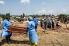 The mortality rate from Ebola is 44.1%