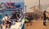 Tourists flee to Greek coast for sea evacuations after new wildfire breaks out