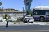 At least 14 suffer injuries after crash involving transit bus in downtown Las Vegas