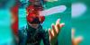White Blob Swims By Snorkeler — Then It Starts Glowing Rainbow Before Her Eyes