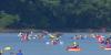 Ohio River Paddlefest chases world record, delayed by heavy rain