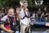 Openly gay Dutch prime minister Rob Jetten sails in Amsterdam Pride boat parade