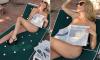 Donna Air poses completely nude as she celebrates her 47th in her 'birthday suit' and covers her modesty with a newspaper in racy snaps