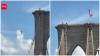 Man climbs Brooklyn Bridge, strips naked, plants flags, jumps into East River; survives, identified