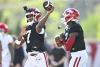 Ryan Silverfield details timeline for Arkansas football 'neck and neck' QB battle between KJ Jackson, AJ Hill