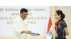 Minister Mandaviya felicitates squash champ Anahat Singh, medallists