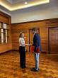 Former leader of Myanmar sees health delegate