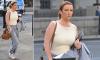 Dressed to run the country? PM's de facto deputy 'Red Lou' Haigh turns up for work (in scuffed-up trainers) as she's left as most senior minister in UK while Burnham takes a family holiday