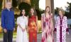 Perfect print-cesses! Queen Letizia of Spain's daughters Leonor, 20, and Sofia, 19, ooze glamour in patterned dresses as they join the Spanish Royal Family at palace reception
