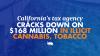 California’s tax agency cracks down on $168 million in illicit cannabis, tobacco