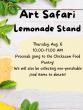 Carnegie Cultural Center Art Safari Lemonade Stand to Benefit Chickasaw Food Pantry