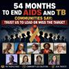 54 months to end AIDS and TB: Communities say "Trust us to lead or miss the target"