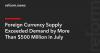 Foreign Currency Supply Exceeded Demand by More Than $500 Million in July