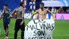 Argentina to celebrate England win every year as fate of Falklands banner revealed