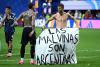 Argentina gets national holiday to mark win over England as Falklands banner row rumbles on