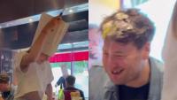 Egg-Headshot! Girl’s Cooking Attempt Takes Unexpected Turn, Hits Customer Instead of Grill WATCH)