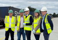 Transport Secretary Stephen Flynn highlights how West Fraser’s railway halt will cut thousands of HGV journeys