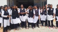 Students continue protest for second day after a private law college in Vallanadu loses affiliation