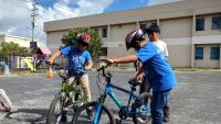 Take a look as 37 children get gifted their first ever bicycles