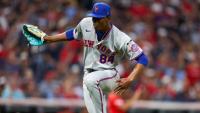Mets reliever Jefry Yan reacts to boos as his viral strikeout celebration reaches the majors