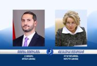 Rubinyan expressed concern to Matviyenko regarding unjustified restrictions on the export of Armenian goods to the Russian market