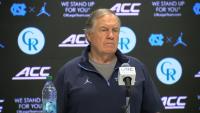 Coach Belichick gives updates as team prepares for first game of the season against TCU in Ireland