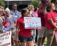 Maine Med nurses protest colleague’s detention by ICE